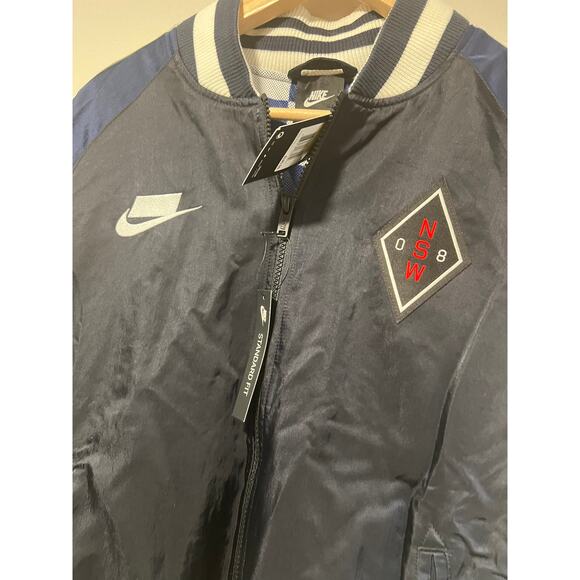 NWT Nike Sportswear NSW Nylon Full Zip Bomber Athletic Jacket Small - Picture 8 of 11